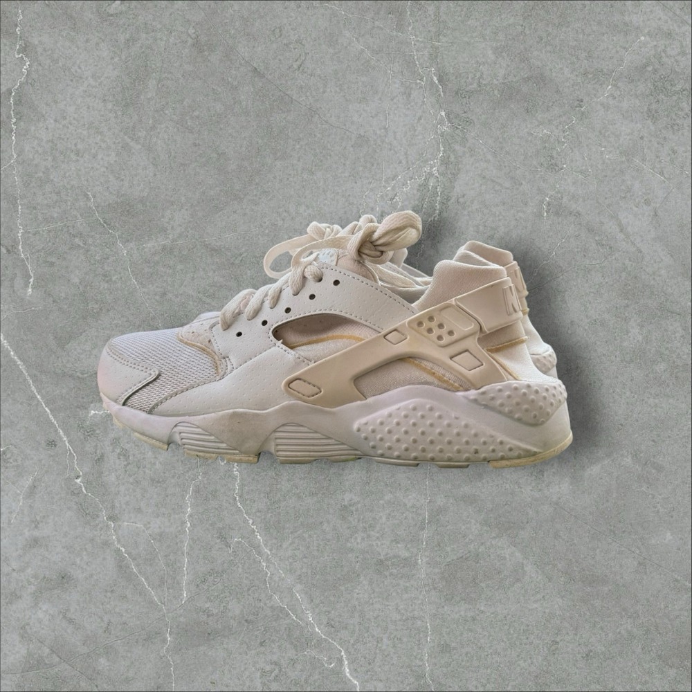 Nike Air Huarache Run GS White Pure Platinum Grey 654275-110 Size 6Y Women's 7.5